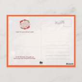 Penguin Family Decorating Christmas Tree Postcard ポストカード (裏面)