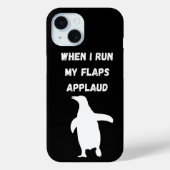 penguin flaps applaud inappropriate embarrassing Case-Mate iPhoneケース (裏面)