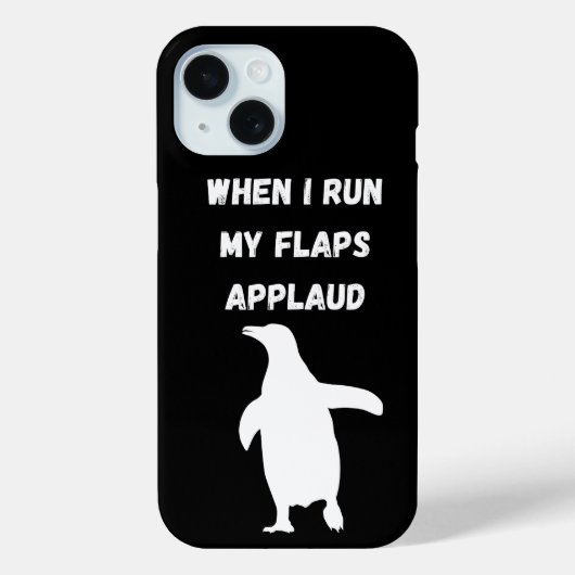 penguin flaps applaud inappropriate embarrassing Case-Mate iPhoneケース (裏面)