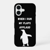 penguin flaps applaud inappropriate embarrassing iPhone 16ケース (裏面)
