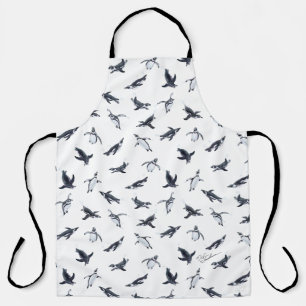 Penguin Flight Squad Ocean Art Design エプロン