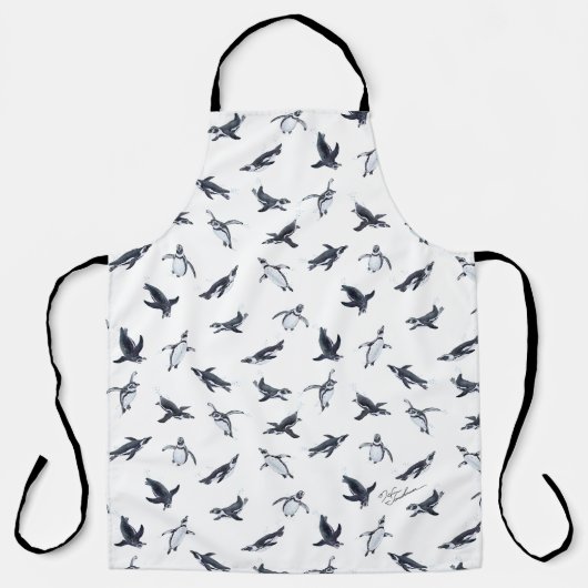 Penguin Flight Squad | Ocean Art Design エプロン (正面)