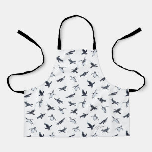 Penguin Flight Squad Ocean Art Design エプロン