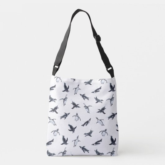 Penguin Flight Squad | Ocean Art Design クロスボディバッグ (裏面)