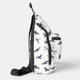 Penguin Flight Squad | Ocean Art Design スリングバッグ
