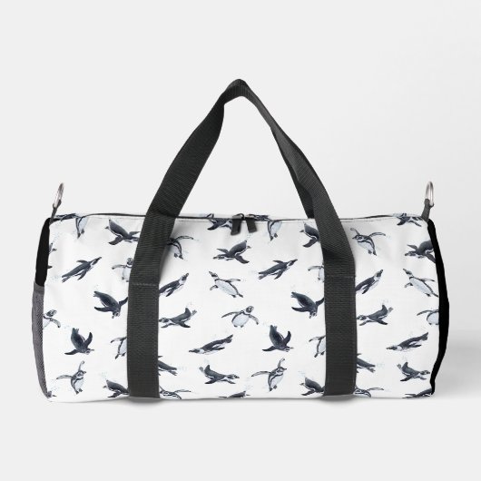 Penguin Flight Squad | Ocean Art Design ダッフルバッグ (裏面)