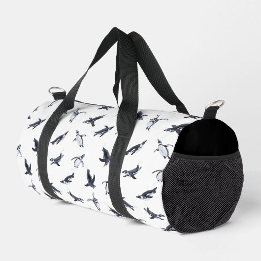 Penguin Flight Squad | Ocean Art Design ダッフルバッグ (右コーナー)