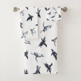 Penguin Flight Squad | Ocean Art Design バスタオルセット