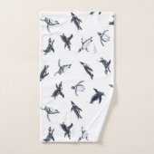 Penguin Flight Squad | Ocean Art Design バスタオルセット (ハンドタオル)