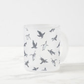 Penguin Flight Squad | Ocean Art Design フロストグラスマグカップ (正面右)