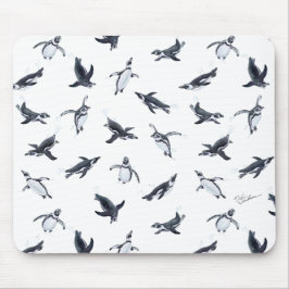 Penguin Flight Squad | Ocean Art Design マウスパッド