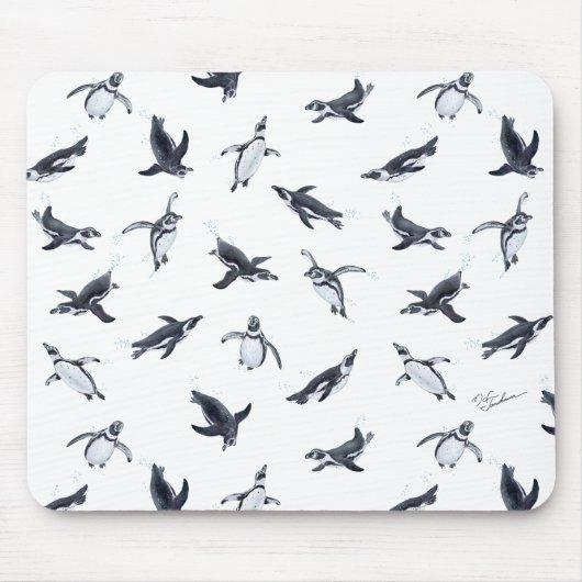 Penguin Flight Squad | Ocean Art Design マウスパッド (正面)