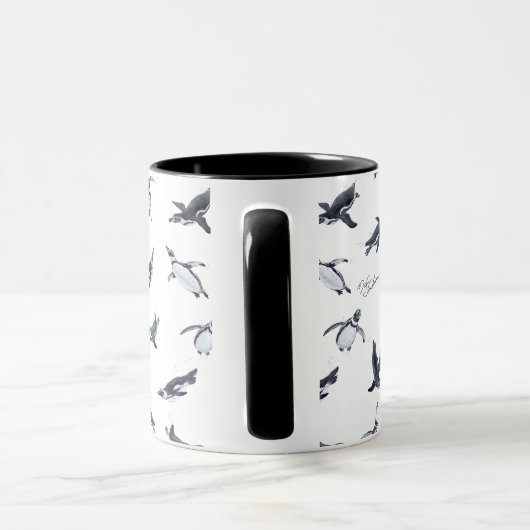 Penguin Flight Squad | Ocean Art Design マグカップ (ハンドル)