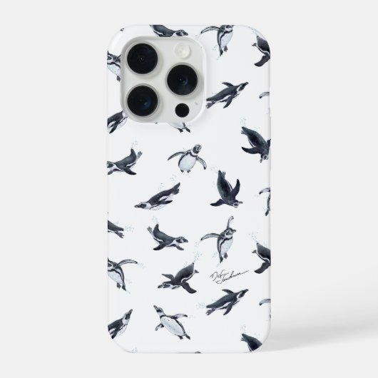 Penguin Flight Squad | Ocean Art Design iPhoneケース (裏面)