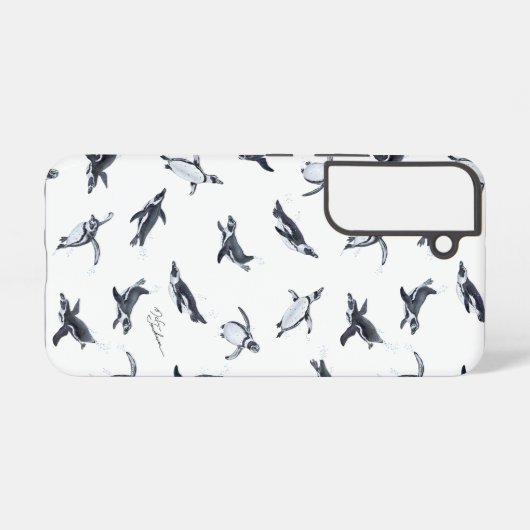 Penguin Flight Squad | Ocean Art Design Samsung Galaxyケース (裏面横)