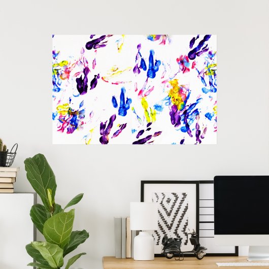 penguin footprints ポスター (ホームオフィス)