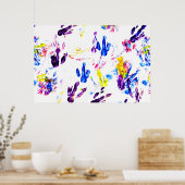 penguin footprints ポスター (キッチン)