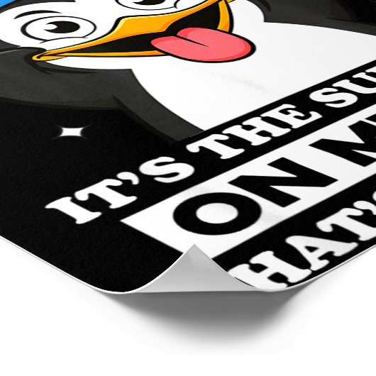 Penguin Funny Controlling My Mouth Is The Easy Par ポスター (角)