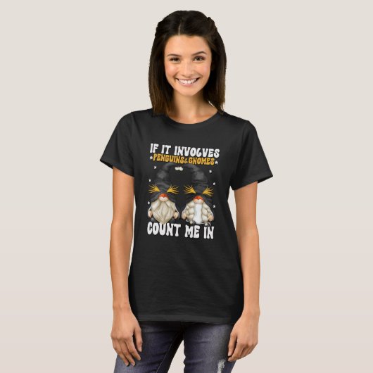Penguin Gnome Graphic For Women With Sayings Tシャツ (正面フル)