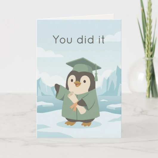 Penguin Graduate | オリジナル卒業式 カード (正面)