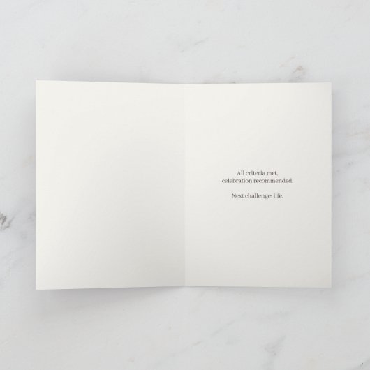 Penguin Graduate | Outcome Successful Dry Humour カード (内部)