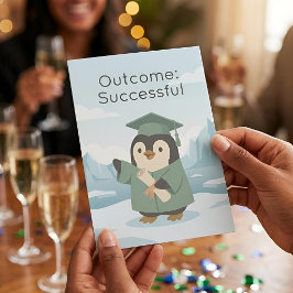 Penguin Graduate | Outcome Successful Dry Humour カード