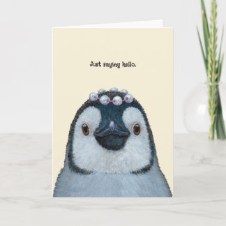 penguin hello card カード