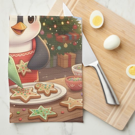 Penguin Holiday Baking Kitchen Towel キッチンタオル (四つ折り)