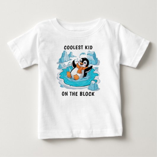 Penguin in Ice Toddler T-shirt ベビーTシャツ (正面)