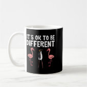 Penguin Its Okay To Be Different Flamingo Men Wome コーヒーマグカップ (左)