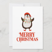 Penguin Lights Jingle Mingle Christmas Party 招待状 (裏面)