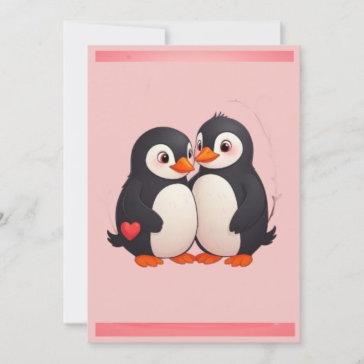 Penguin Love Party Invitation 招待状 (正面)