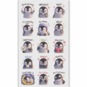 Penguin Moodies – かわいい表情ステッカーパック シール (正面)