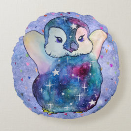 Penguin named Button ラウンドクッション