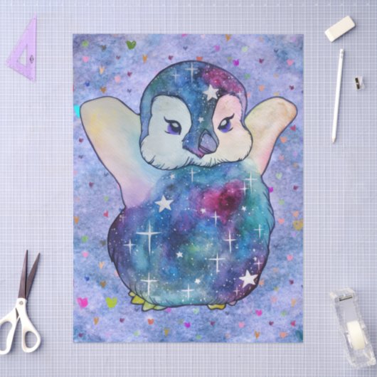 Penguin named Button 薄葉紙 (クラフト)