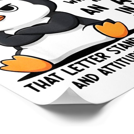 Penguin Never Argue With A Short Girl Named A ポスター (角)