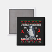 Penguin Overstimulated But Festive Ugly Christmas マグネット (正面/裏面)