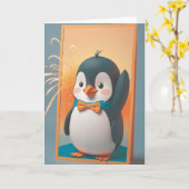 Penguin Party Attire カード (黄色い花)