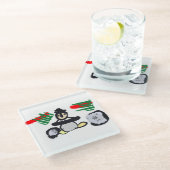 Penguin rock Christmas  ガラスコースター (アングル)