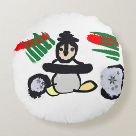 Penguin rock Christmas  ラウンドクッション