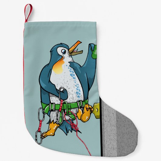 Penguin Rock Climbing スモールクリスマスストッキング (正面)