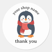 Penguin sipping hot coffee with a cozy scarf