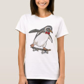 Penguin Skater Skateboard Tシャツ (正面)