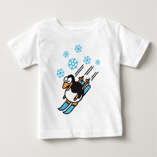 penguin ski ベビーTシャツ (正面)