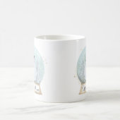 Penguin Snow Globe Custom Name Mug Christmas Gift コーヒーマグカップ (中央)