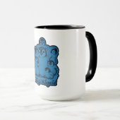 Penguin Squad – Cute Penguins Blue Vintage Mug マグカップ (正面右)