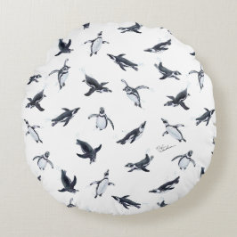 Penguin Squadron | Ocean Art Design ラウンドクッション