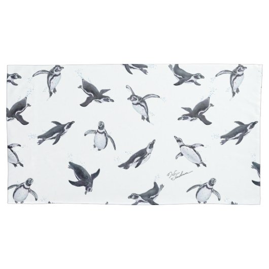 Penguin Squadron | Ocean Art Design 枕カバー (正面)