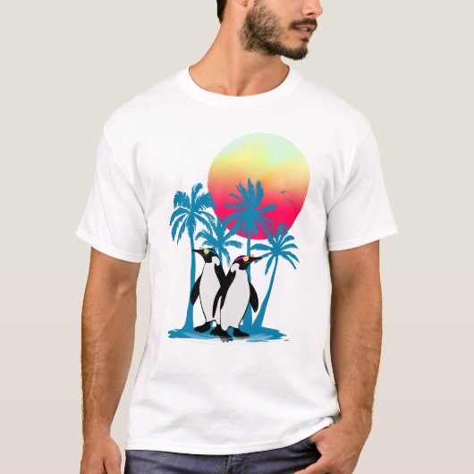 Penguin summer vibes tシャツ (正面)
