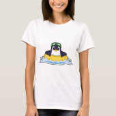 Penguin Swimming Inflatable float Summer Tシャツ (正面)